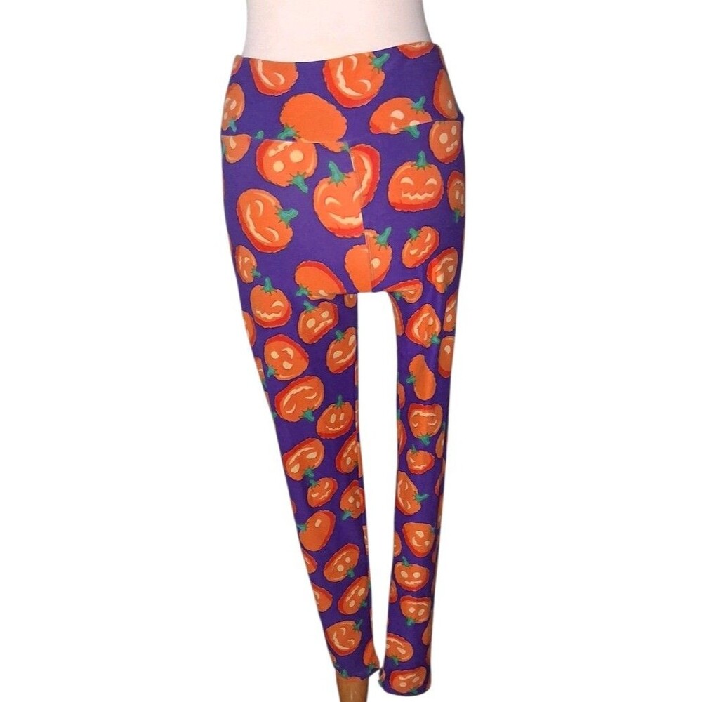 LuLaRoe Pumpkin Print Leggings One Size
